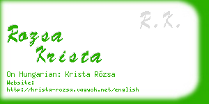rozsa krista business card
