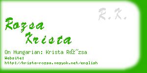 rozsa krista business card